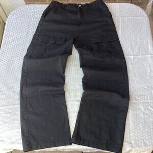 Forever 21 Unisex Black Baggy Cargo Pants